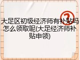 大足区初级经济师有补贴吗怎么领取呢(大足经济师补贴申领)