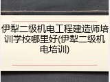 伊犁二级机电工程建造师培训学校哪里好(伊犁二级机电培训)