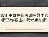 鞍山主管护师考试指导中心哪里有(鞍山护师考点在哪)