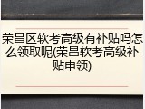 荣昌区软考高级有补贴吗怎么领取呢(荣昌软考高级补贴申领)