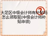 大足区中级会计师有补贴吗怎么领取呢(中级会计师补贴申领)