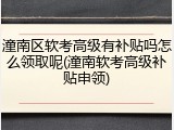 潼南区软考高级有补贴吗怎么领取呢(潼南软考高级补贴申领)