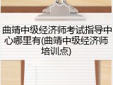 曲靖中级经济师考试指导中心哪里有(曲靖中级经济师培训点)
