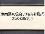 潼南区初级会计师有补贴吗怎么领取呢()