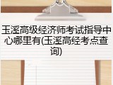 玉溪高级经济师考试指导中心哪里有(玉溪高经考点查询)