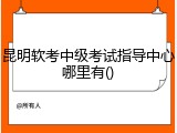 昆明软考中级考试指导中心哪里有()