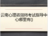云南心理咨询师考试指导中心哪里有()