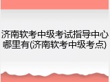 济南软考中级考试指导中心哪里有(济南软考中级考点)