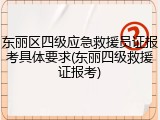 东丽区四级应急救援员证报考具体要求(东丽四级救援证报考)