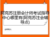 阿克苏注册会计师考试指导中心哪里有(阿克苏注会辅导点)