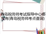 青岛税务师考试指导中心哪里有(青岛税务师考点查询)