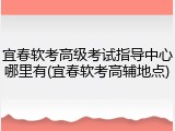 宜春软考高级考试指导中心哪里有(宜春软考高辅地点)