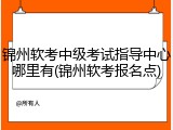 锦州软考中级考试指导中心哪里有(锦州软考报名点)