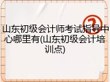 山东初级会计师考试指导中心哪里有(山东初级会计培训点)