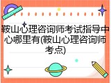 鞍山心理咨询师考试指导中心哪里有(鞍山心理咨询师考点)
