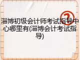 淄博初级会计师考试指导中心哪里有(淄博会计考试指导)