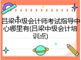 吕梁中级会计师考试指导中心哪里有(吕梁中级会计培训点)