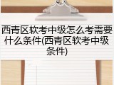 西青区软考中级怎么考需要什么条件(西青区软考中级条件)
