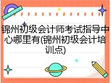 锦州初级会计师考试指导中心哪里有(锦州初级会计培训点)