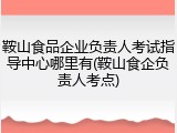 鞍山食品企业负责人考试指导中心哪里有(鞍山食企负责人考点)