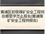 黄浦区初级煤矿安全工程师在哪里学怎么报名(黄浦煤矿安全工程师报名)