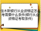 佳木斯银行从业资格证怎么考需要什么条件(银行从业资格证考取条件)