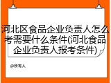 河北区食品企业负责人怎么考需要什么条件(河北食品企业负责人报考条件)