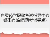 自贡药学职称考试指导中心哪里有(自贡药考辅导点)