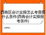 西青区会计实操怎么考需要什么条件(西青会计实操报考条件)