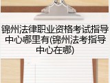 锦州法律职业资格考试指导中心哪里有(锦州法考指导中心在哪)