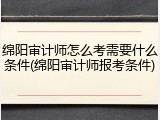 绵阳审计师怎么考需要什么条件(绵阳审计师报考条件)