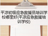 平凉初级应急救援员培训学校哪里好(平凉应急救援培训学校)