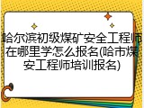 哈尔滨初级煤矿安全工程师在哪里学怎么报名(哈市煤安工程师培训报名)
