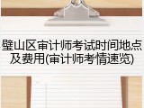 璧山区审计师考试时间地点及费用(审计师考情速览)
