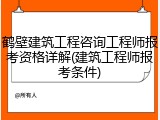 鹤壁建筑工程咨询工程师报考资格详解(建筑工程师报考条件)