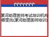 漯河助理医师考试培训机构哪里找(漯河助理医师培训)