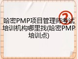 哈密PMP项目管理师考试培训机构哪里找(哈密PMP培训点)