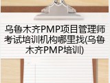 乌鲁木齐PMP项目管理师考试培训机构哪里找(乌鲁木齐PMP培训)