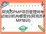 阿克苏PMP项目管理师考试培训机构哪里找(阿克苏PMP培训)