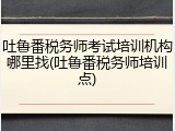 吐鲁番税务师考试培训机构哪里找(吐鲁番税务师培训点)