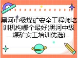 黑河中级煤矿安全工程师培训机构哪个最好(黑河中级煤矿安工培训优选)