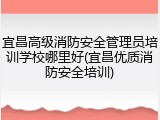 宜昌高级消防安全管理员培训学校哪里好(宜昌优质消防安全培训)