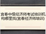 宜春中级经济师考试培训机构哪里找(宜春经济师培训)