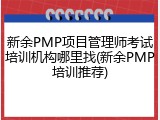 新余PMP项目管理师考试培训机构哪里找(新余PMP培训推荐)