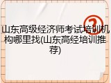 山东高级经济师考试培训机构哪里找(山东高经培训推荐)