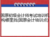 固原初级会计师考试培训机构哪里找(固原会计培训点)