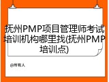 抚州PMP项目管理师考试培训机构哪里找(抚州PMP培训点)