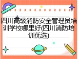 四川高级消防安全管理员培训学校哪里好(四川消防培训优选)