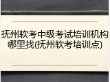 抚州软考中级考试培训机构哪里找(抚州软考培训点)