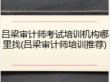 吕梁审计师考试培训机构哪里找(吕梁审计师培训推荐)
